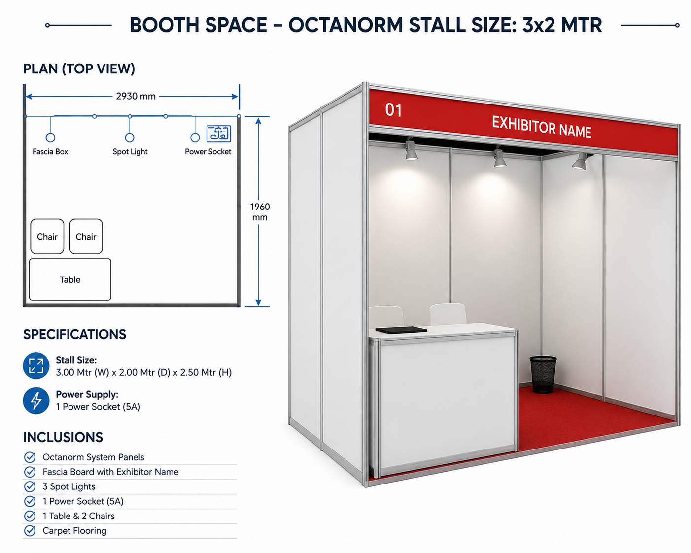 3x2 Octanorm Booth Layout